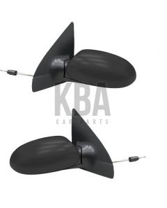 Ford Focus 1998-2004 Black Manual Door Wing Mirror Pair Both