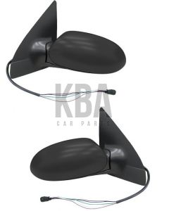 Ford Focus 1998-2004 Black Electric Door Wing Mirror Pair Both