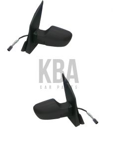  Ford Fiesta 2002-2005 Electric Black Door Wing Mirror Pair Right Left 