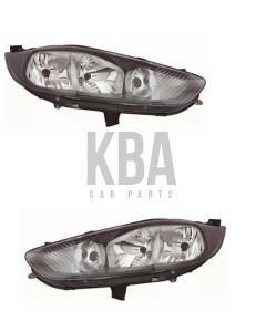 Fiesta 2013-2017 Black Headlight Headlamp Set Pair Both Right Left