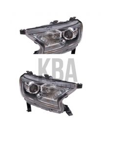 Ford Ranger Pickup 2011-2016 Chrome Headlight Headlamp Pair Right Left 