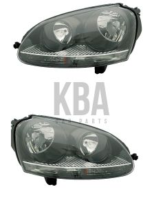 Vw Golf 2004-2009 Gti Headlight Headlamp Pair Set Both Right & Left
