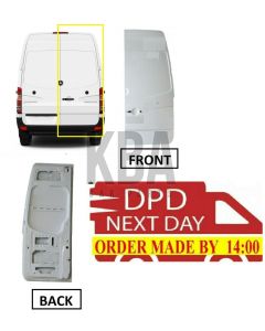  Mercedes Sprinter & Vw Crafter W90 Rear Door High Roof Back Driver O/S 2006 To 2017 Grey