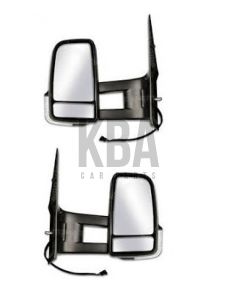 Mercedes Sprinter & Vw Crafter 2006-2017 Long Arm Electric Door Wing Mirror Pair Right Left O/S N/S