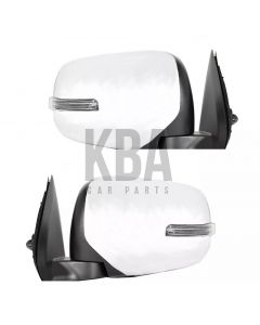 Power Folding Mitsubishi L200 2015-2019 Electric Chrome Door Wing Mirror Pair