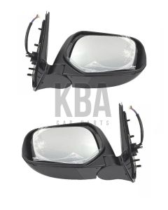 Mitsubishi L200 2015-2019 Electric Black Power Folding Door Wing Mirror Pair - Mitsubishi L200 Barbarian Door Wing Mirror Pair Auto Folding Black 2015-2019