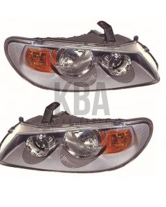 Nissan Almera N16 2003-2006 Black Headlight Headlamp Pair Right Left