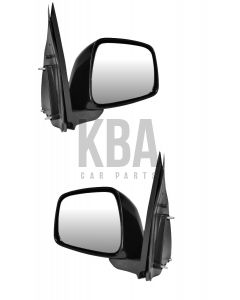 Nissan Navara 2006-2015 Manual Chrome Door Wing Mirror Pair Both Right Lef