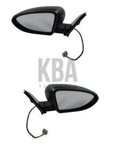  Nissan Qashqai 2007-2014 Electric Black Door Wing Mirror Pair Right Left