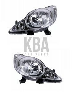 Peugeot 107 2005-2012 Headlight Headlamp Pair Set O/S N/S Right Left