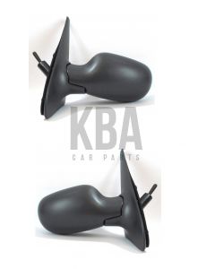 Renault Clio 1998-2004 Manual Black Door Wing Mirror Pair Right Left