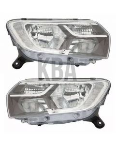 Fits Dacia Sandero 2017-2023 Front Headlights Led Drl Headlamps Pair Right Left