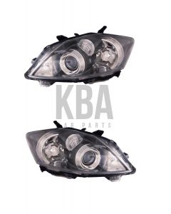 Toyota Auris Door 2010-2012 Black Headlight Headlamp Pair Right Left 