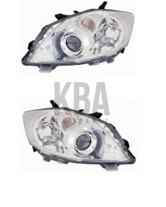 Toyota Auris Door 2010-2012 Chrome Headlight Headlamp Pair Right Left 