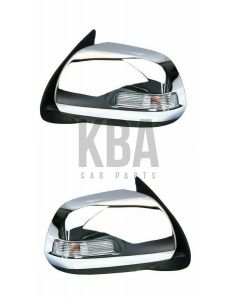  Toyota Hilux 2012-2016 Indicator Electric Door Wing Mirror Pair Chrome