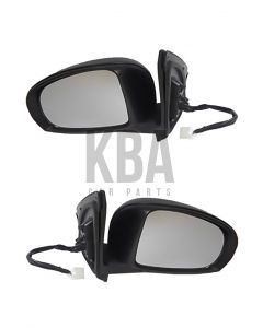  Toyota Iq 2009-2015 Black Electric Door Wing Mirror Pair Set Right Left