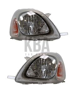 Toyota Yaris 1999-2002 Headlight Headlamp Pair Right Left