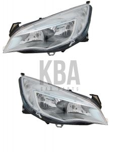 Vauxhall Astra 2009-2012 Chrome Headlights Headlamps Pair Right Left Set