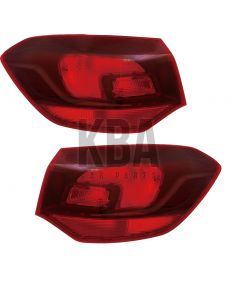 Vauxhall Astra J 2009-2015 Black Hatchback Rear Light Tail Back Lamp Pair Right Left 