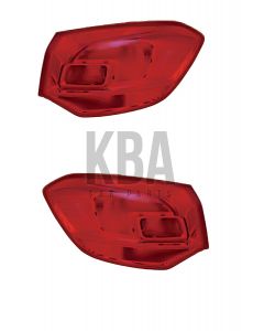 Vauxhall Astra J 2009-2015 Chrome Hatchback Rear Light Tail Back Lamp Pair Right Left 