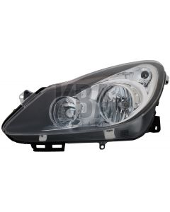 Vauxhall Corsa 2006-2011 Black Headlight Headlamp Driver Rh Right O/S Side