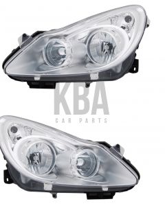 Vauxhall Corsa D 2006-2011 Sxi Chrome Headlight Headlamp Right & Left Pair