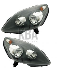 Vauxhall Zafira 2005-2012 Headlight Headlamp Black Pair Set Both Right & Left