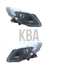 Vauxhall Zafira Tourer 2011-2015 Black Headlight Headlamp Pair Right Left