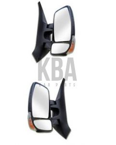 Vauxhall Movano & Renault Master & Nv400 2010-2020 Door Wing Mirror Manual Black Pair Right Left 