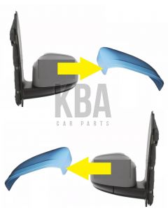 Fits Vw Caddy 2015-2021 Door Wing Mirror Cover Primed Pair Right Left O/S N/S