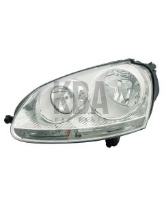 Vw Golf 2004-2009 Chrome Headlight Headlamp Passenger Near Side Lh