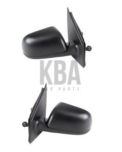 Vw Polo 2005-2009 Manual Black Door Wing Mirror Pair Set Both Right & Left