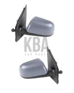 Vw Polo 2005-2009 Manual Primed Door Wing Mirror Pair Set Both Right & Left