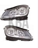 Mercedes C Class2011-2014 Headlight Headlamp Pair Set O/S N/S Right Left