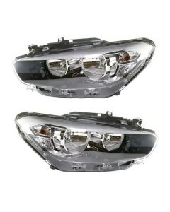 Bmw 1 Series F20 F21 2015-2019 Halogen With Led Drl Headlifghts Headlamp Pair