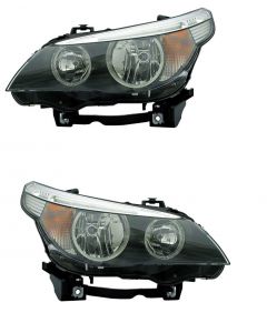 Bmw 5 Series E60 E61 2003-2007 Headlight Headlamp Pair Right Left