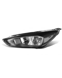 Ford Focus 2014-2018 Black Headlight Headlamp Passenger Near Left Side N/S