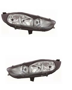 Fiesta 2013-2017 Black Headlight Headlamp Set Pair Both Right Left