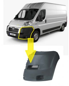 Fiat Ducato Citroen Relay Peugeot Boxer 2006-2014 Front Bumper Corner End Cap Passenger Near Left Side