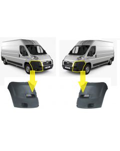 Fiat Ducato Citroen Relay Peugeot Boxer 2006-2014 Front Bumper Corner End Cap Pair Set Right & Left