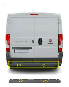 Fiat Ducato Citroen Relay Peugeot Boxer 2014-2024 Rear Bumper Center Black With Pdc Holes