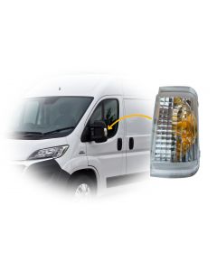 FIAT DUCATO - CITROEN RELAY - PEUGEOT BOXER 2006 - 2025  On Door Wing Mirror Indicator Clear Twist Lh Left Side