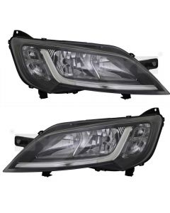 Fiat Ducato & Citroen Relay & Peugeot Boxer 2014-2020 Black Headlight Headlamp Set Pair Both Right Left