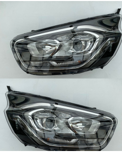 FORD TRANSIT CUSTOM 2018 ON FRONT HEADLIGHT PROJECTOR BLACK  PAIR RIGHT AND LEFT 