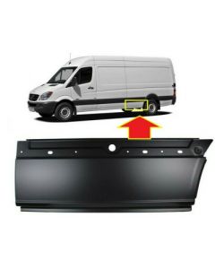 Mercedes Sprinter 2006 - 2018 & Vw Crafter 2006 - 2017 Lwb XIwb Side Lower Panel Metal Steel Repair Moulding  N/S Left Side Passenger Side