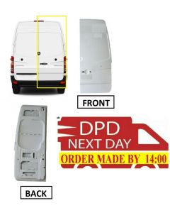  Mercedes Sprinter & Vw Crafter W90 Rear Door High Roof Back Driver O/S 2006 To 2017 Grey