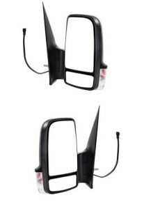 Mercedes Sprinter & Vw Crafter 2006-2017 Short Arm Manual Door Wing Mirror Pair Right Left O/S N/S