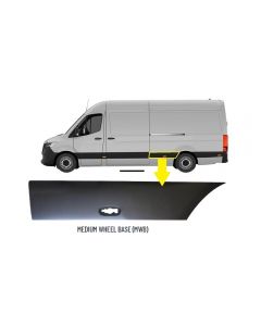 MEDIUM WHEEL BASE MWB SPRINTER 2018- MOUDLING TRIM LH LEFT SIDE NEAR SIDE