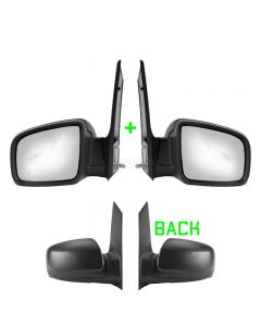 Mercedes Vito 2010-2015 Door Mirror Manual Black Pair Left & Right O/S N/S