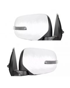 Power Folding Mitsubishi L200 2015-2019 Electric Chrome Door Wing Mirror Pair